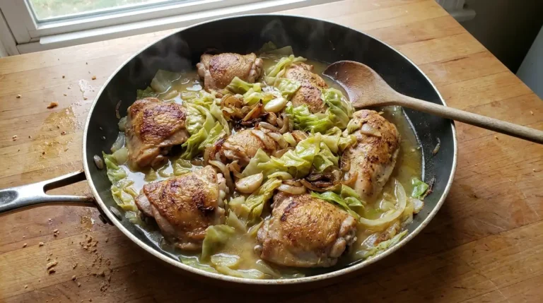 Chicken cabbage recipe cooked in one pan