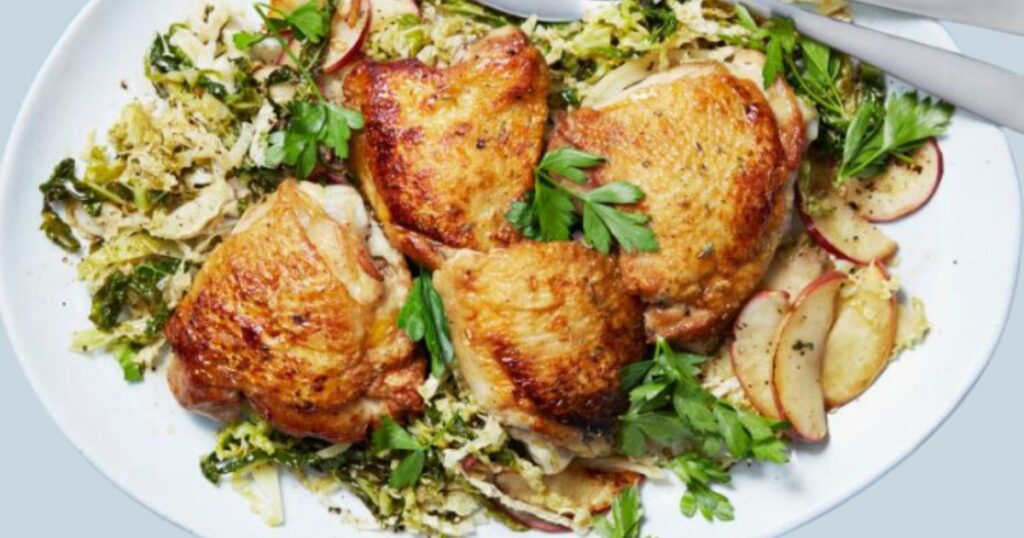 chicken thighs cabbage