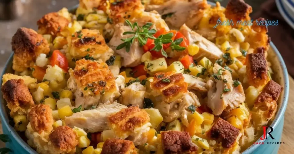 cornbread chicken dressing casserole