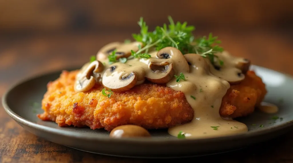 fried chicken mushroom