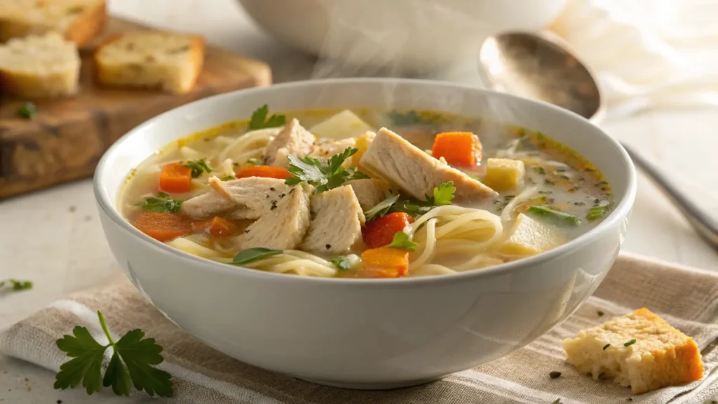 sopa de pollo