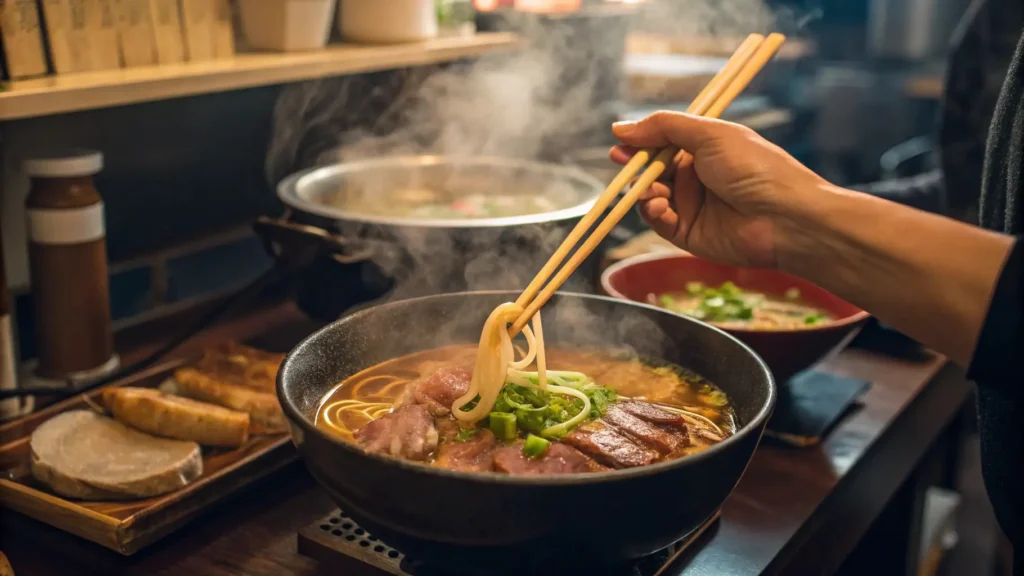 Spicy beef ramen