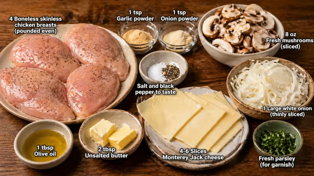 Ingredients for Texas Roadhouse Smothered Chicken