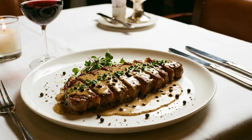 Creamy Peppercorn (Au Poivre) Steak Strips