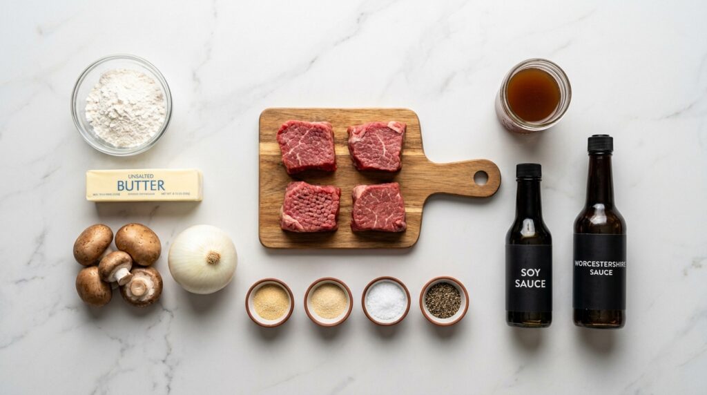 Smothered Cubed Steak : ingredients