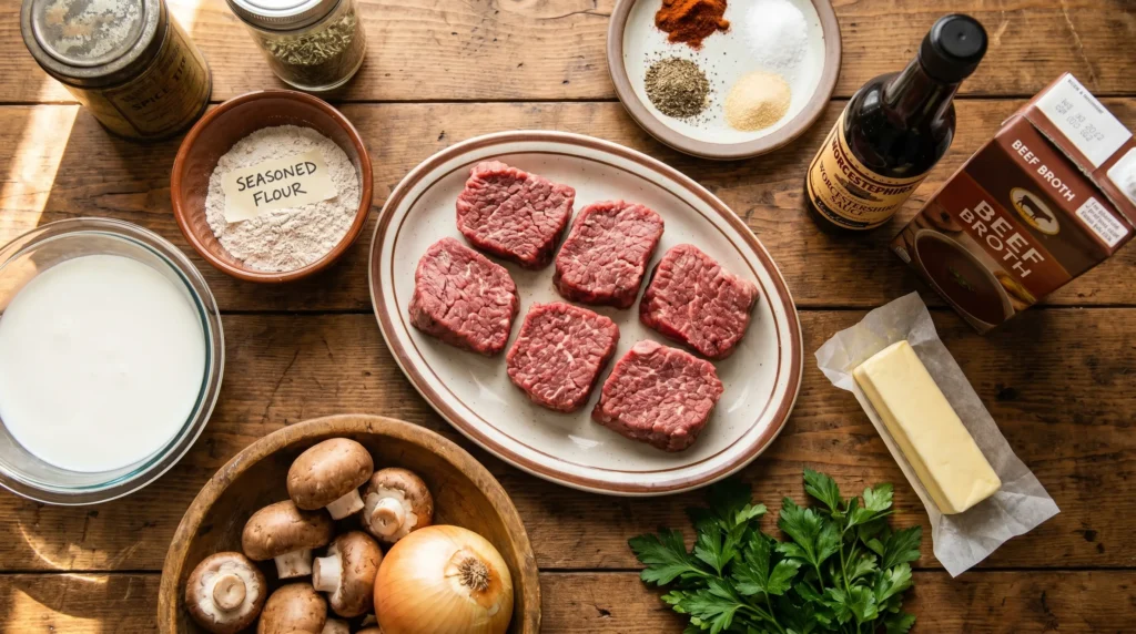 The Recipe Easy Salisbury Cube Steak & Gravy : INGREDIENT