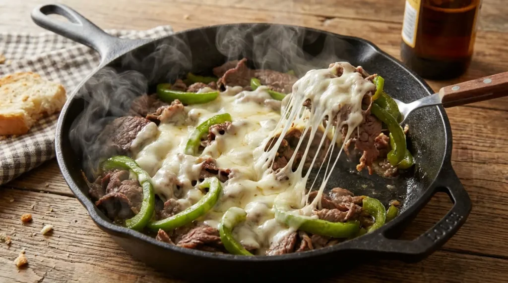 Low-Carb Philly Cheesesteak Skillet