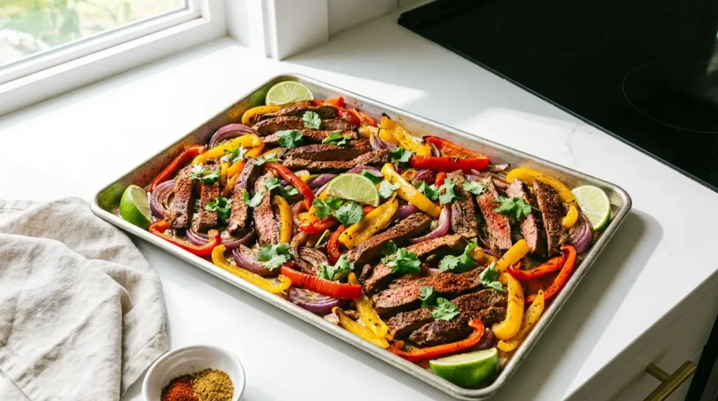 Sheet Pan Steak Fajitas