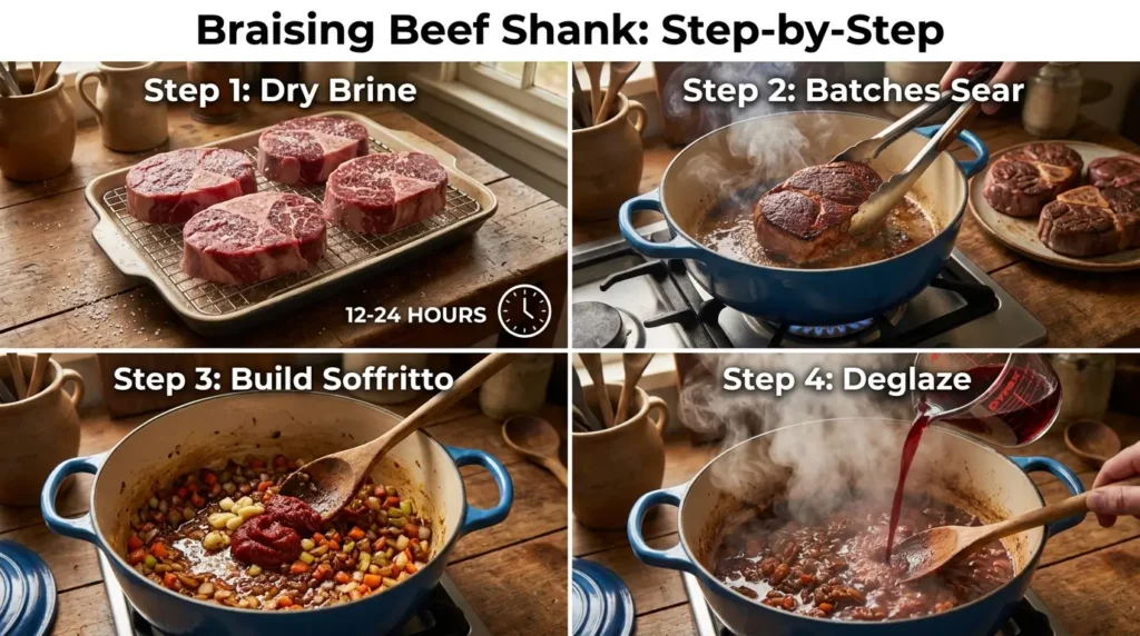 Step-by-step braised beef shank instructions