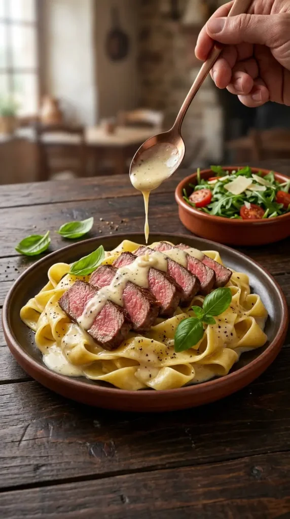 Steak and Pasta