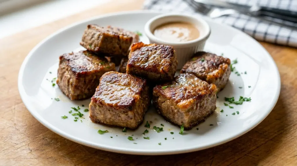 cube steak in air fryer cooked at 400 degrees crispy outside juicy inside  