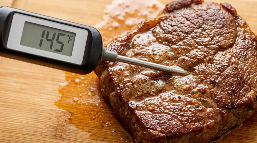 cube steak internal temperature 145 degrees fahrenheit  