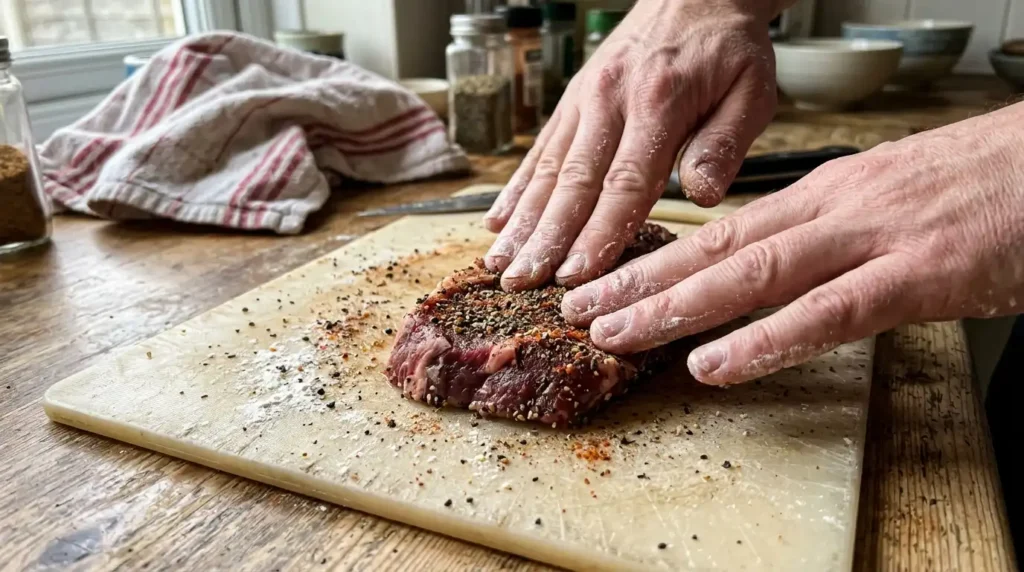 Preheating air fryer to 400°F for cube steak